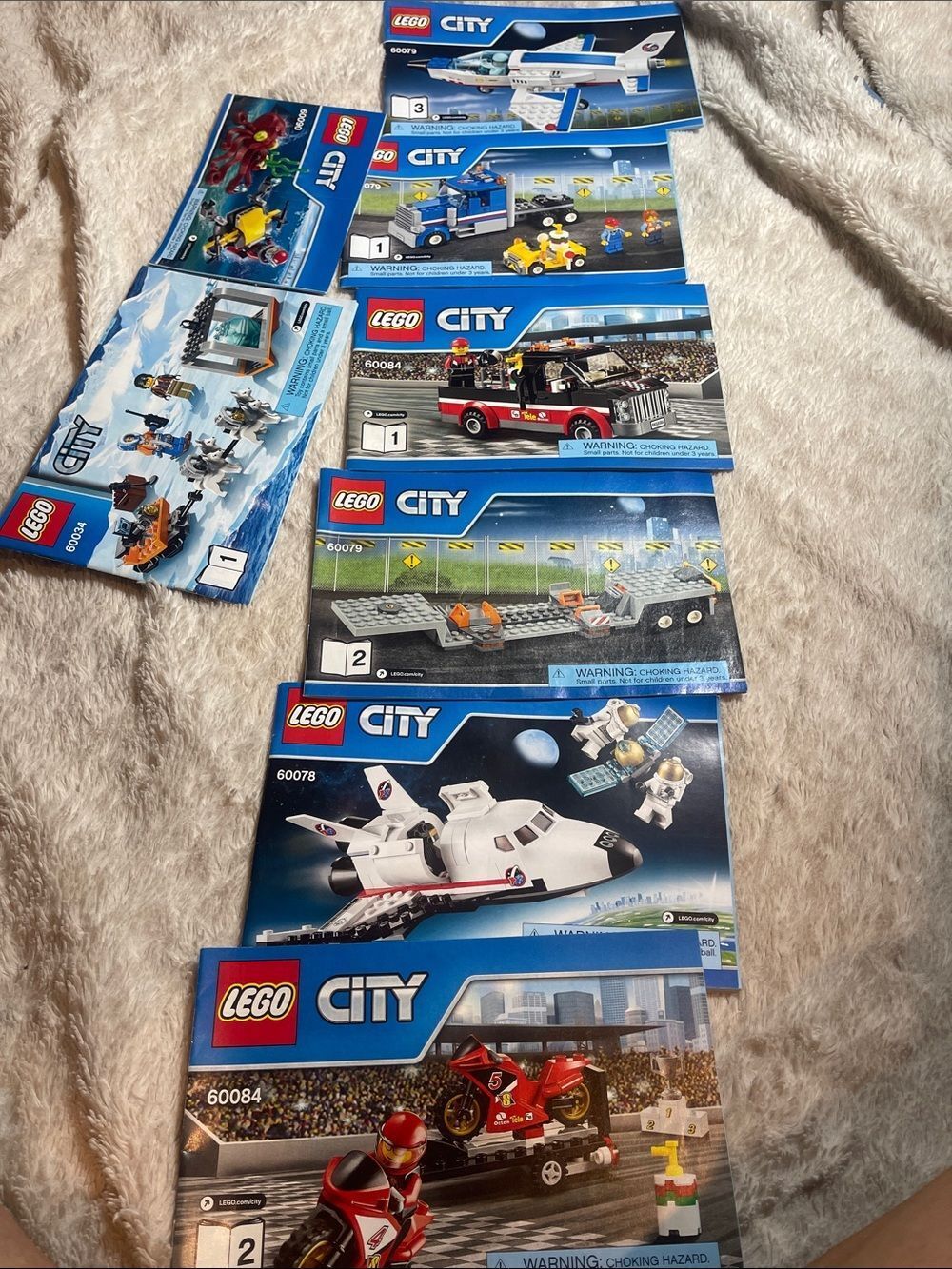 LEGO City Blue White Instruction Booklets - Multiple Sets
